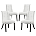 Noblesse Dining Chair Vinyl Set of 4 - White - MOD1707