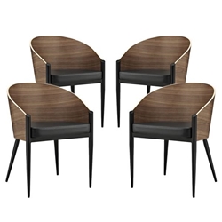 Cooper Dining Chairs Set of 4 - Walnut 