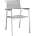 Maine Dining Armchair Outdoor Patio Set of 2 - White Light Gray - MOD1793