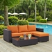 Convene 3 Piece Outdoor Patio Sofa Set B - Espresso Orange - MOD1831