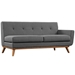 Engage Right-Arm Upholstered Fabric Loveseat - Gray - MOD1878