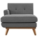 Engage Left-Facing Upholstered Fabric Chaise - Gray - MOD1883