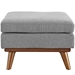 Engage Upholstered Fabric Ottoman - Expectation Gray - MOD1907