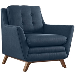 Beguile Upholstered Fabric Armchair - Azure 