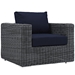 Summon Outdoor Patio Fabric Sunbrella® Armchair - Canvas Navy - MOD2028