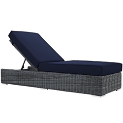 Summon Outdoor Patio Sunbrella® Chaise Lounge - Canvas Navy 