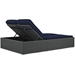 Sojourn Outdoor Patio Sunbrella® Double Chaise - Chocolate Navy - MOD2265