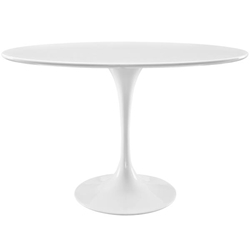 Lippa 48" Oval Wood Top Dining Table - White 