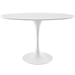 Lippa 48" Oval Wood Top Dining Table - White - MOD2310