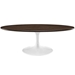 Lippa 48" Oval-Shaped Walnut Coffee Table - Walnut - MOD2313