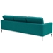 Loft Upholstered Fabric Sofa - Teal - MOD2347