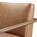 Seg Vegan Leather Upholstered Vinyl Accent Chair - Tan - MOD2352