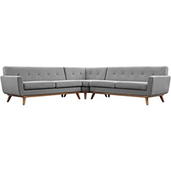 Engage L-Shaped Sectional Sofa - Expectation Gray 