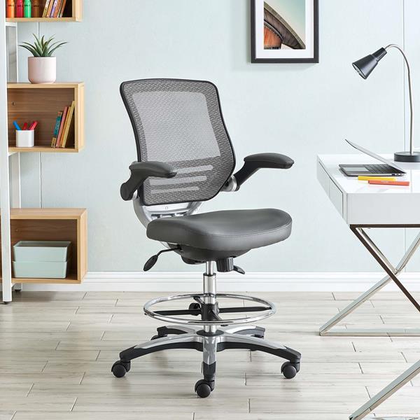 Modway Furniture EEI-211-GRY Edge Drafting Chair Gray 