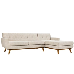Engage Right-Facing Sectional Sofa - Beige 