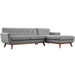 Engage Right-Facing Sectional Sofa - Expectation Gray 