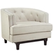 Coast Upholstered Fabric Armchair - Beige - MOD2392
