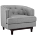 Coast Upholstered Fabric Armchair - Light Gray - MOD2394