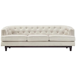 Coast Upholstered Fabric Sofa - Beige 
