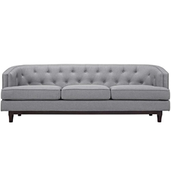 Coast Upholstered Fabric Sofa - Light Gray 