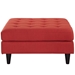 Empress Upholstered Fabric Large Ottoman - Atomic Red - MOD2413