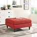 Empress Upholstered Fabric Large Ottoman - Atomic Red - MOD2413