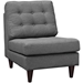 Empress Upholstered Fabric Lounge Chair - Gray - MOD2426