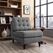 Empress Upholstered Fabric Lounge Chair - Gray - MOD2426