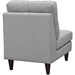 Empress Upholstered Fabric Lounge Chair - Light Gray - MOD2427