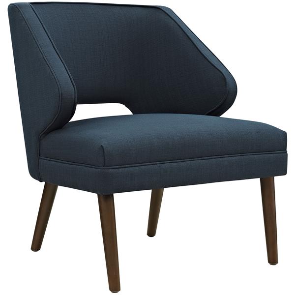 Dock Upholstered Fabric Armchair - Azure 
