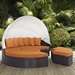 Convene Canopy Outdoor Patio Daybed - Espresso Orange Style A - MOD2602
