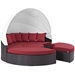 Convene Canopy Outdoor Patio Daybed - Espresso Red Style A - MOD2619