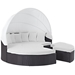 Convene Canopy Outdoor Patio Daybed - Espresso White Style A - MOD2621