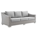 Conway Sunbrella® Outdoor Patio Wicker Rattan 4-Piece Furniture Set B - Light Gray Gray - MOD2661