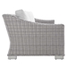 Conway Sunbrella® Outdoor Patio Wicker Rattan 4-Piece Furniture Set B - Light Gray White - MOD2665