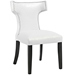 Curve Vinyl Dining Chair - White Style B - MOD2682