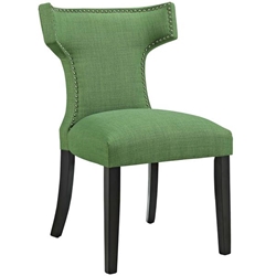 Curve Fabric Dining Chair - Kelly Green 