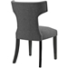 Curve Fabric Dining Chair - Gray - MOD2755