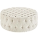 Amour Upholstered Fabric Ottoman - Beige - MOD2778