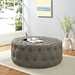 Amour Upholstered Fabric Ottoman - Granite - MOD2780