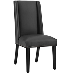Baron Vinyl Dining Chair - Black 