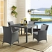 Sojourn 4 Piece Outdoor Patio Sunbrella® Dining Set - Canvas Gray - MOD2839