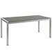 Shore Outdoor Patio Aluminum Dining Table - Silver Gray - MOD2849
