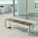 Shore Outdoor Patio Aluminum Bench - Silver Gray - MOD2850