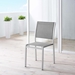 Shore Outdoor Patio Aluminum Side Chair - Silver Gray - MOD2858