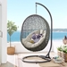 Hide Outdoor Patio Swing Chair With Stand - Gray Beige - MOD2886