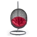 Hide Outdoor Patio Swing Chair With Stand - Gray Red - MOD2892