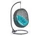 Hide Outdoor Patio Swing Chair With Stand - Gray Turquoise - MOD2893