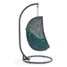 Hide Outdoor Patio Swing Chair With Stand - Gray Turquoise - MOD2893