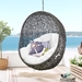 Hide Outdoor Patio Swing Chair With Stand - Gray White - MOD2894